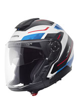 Kask otwarty Schuberth J2 Sigma czarno-biało-niebieski