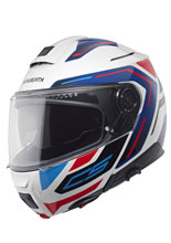 Kask szczękowy Schuberth C5 Omega biało-niebiesko-czerwony