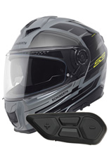 Zestaw: Kask integralny Schuberth S3 Apex czarno-szary + dedykowany interkom motocyklowy Schuberth SC2