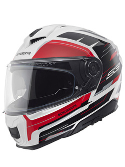 Kask integralny Schuberth S3 Apex biało-czerwono-czarny