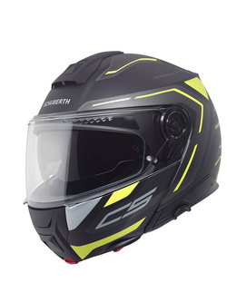 Kask szczękowy Schuberth C5 Omega czarno-biało-żółty