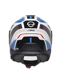 Kask otwarty Schuberth J2 Sigma czarno-biało-niebieski + Gratisy