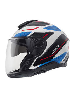 Kask otwarty Schuberth J2 Sigma czarno-biało-niebieski + Gratisy