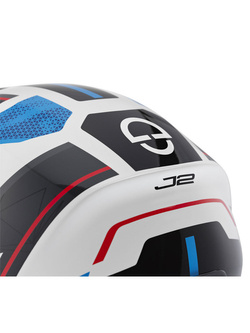 Kask otwarty Schuberth J2 Sigma czarno-biało-niebieski + Gratisy