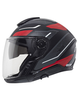 Kask otwarty Schuberth J2 Sigma czarno-szaro-czerwony