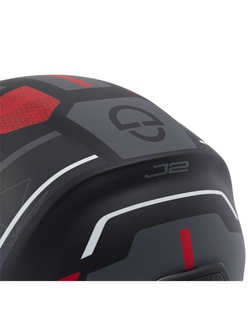 Kask otwarty Schuberth J2 Sigma czarno-szaro-czerwony