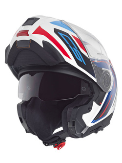 Kask szczękowy Schuberth C5 Omega biało-niebiesko-czerwony