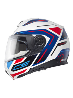 Kask szczękowy Schuberth C5 Omega biało-niebiesko-czerwony