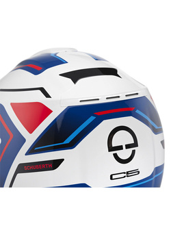 Kask szczękowy Schuberth C5 Omega biało-niebiesko-czerwony