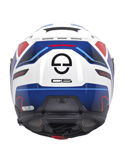 Kask szczękowy Schuberth C5 Omega biało-niebiesko-czerwony