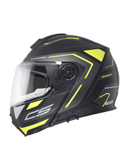 Kask szczękowy Schuberth C5 Omega czarno-biało-żółty