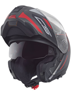 Kask szczękowy Schuberth C5 Omega czarno-szaro-czerwony