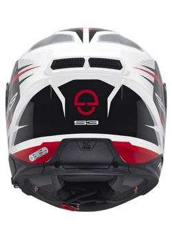 Zestaw: Kask integralny Schuberth S3 Apex biało-czerwono-czarny + dedykowany interkom motocyklowy Schuberth SC2